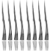 JASHII 18/10 Stainless Steel 8 Pieces Mirror Polished Serrated Steak Knife Colorful Serving Black Utensil Set Shiny Black