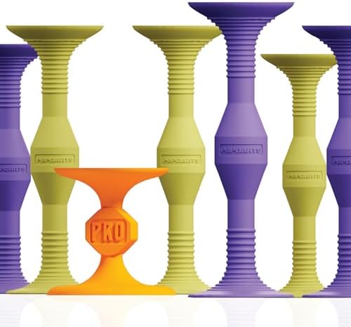 Popdarts Original Game Set (Purple and Yellow) - Indoor, Outdoor Suction Cup Throwing Game - Competition with a POP