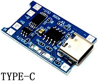 TP4056 5V 1A TYPE C Micro USB Board Module for 18650 Lithium Battery Charging TP4056 by HAYATEC (Pack Of 5)