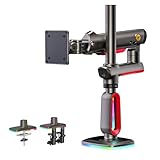 NB ERGONOMIC【RGBライト付き】大型モニターアーム 大画面 高耐荷重2-20㎏ 24-57インチ対応 ウルトラワイド湾曲用 ゲーミングモニターアーム ディスプレイアーム 曲面モニター 機械スプリング VESA75mm/100mm モデル: L70