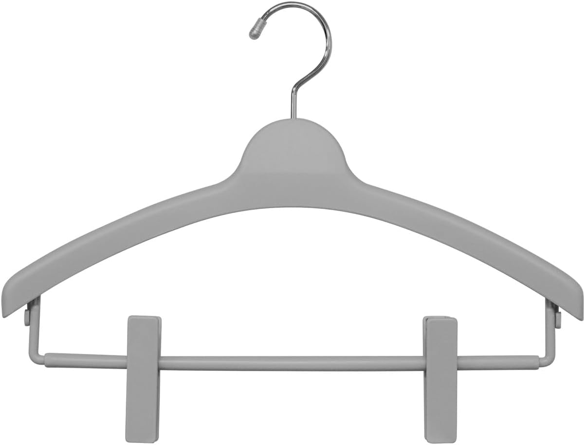 Sinco Hanger, Mono Closet, Suit Hanger Slim Stop, Width 16.5 inches (42 cm), Trousers, Slack Bar, Rotating Hook, White, Set of 2, 16.5 x 8.5 x 1.0 inches (42 x 21.5 x 2.5 cm)