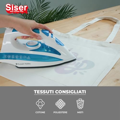 Siser Easypatterns PLUS Watercolor Rainbow, 30cm x 0,5m, Thermotransfer Vinyl zur Personalisierung von Kleidung, Accessoires und Textilmöbel, Material für Bastelartikel, geeignet für Kinderkleidung