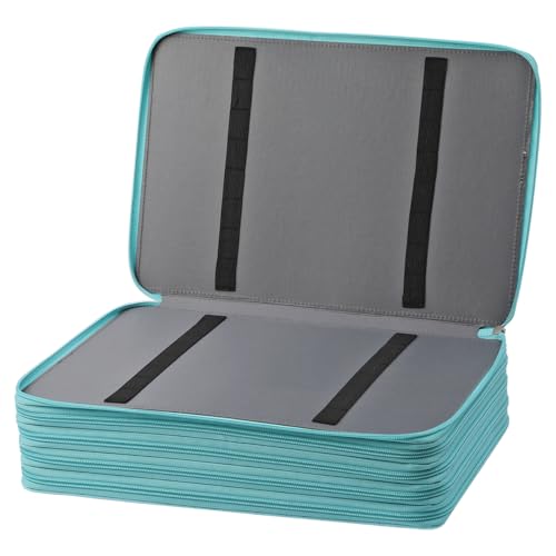 Image of Large Capacity Colored Pencil Case - 500 Slots PU leather with Zipper Closure Portable Organizer for Watercolor Pencils Ideal for Artists(Green)
