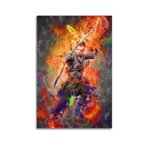 PCMOAUDB Póster de God Of War con diseño de God of War, póster decorativo de lienzo para pared e impresión artística moderna para decoración de dormitorio familiar, 30 x 45 cm