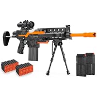 FoMass Rifle eléctrico de Juguete para Nerf Sniper con Visor de
