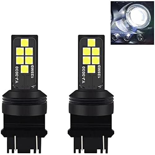 SOCAL-LED LIGHTING 3156 3157 White LED Turn Signal Bulb Advanced 3030 SMD Bright Colorful DRL Brake Lamp Parking Tail Light, Pack of 2