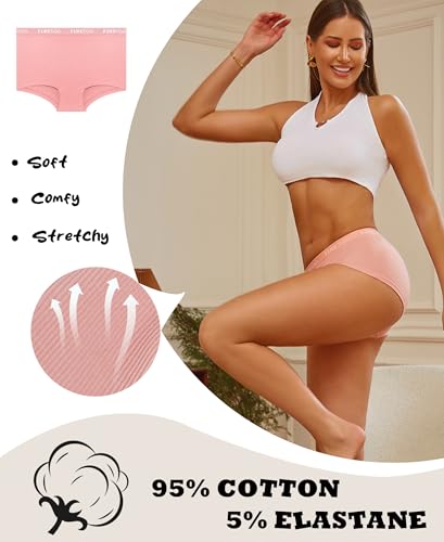 Image of Cotton Boyshort Underwear for Women Boxer Briefs Ladies BoyShorts Panties