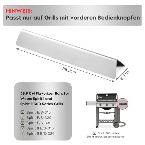 Barras de acero inoxidable Weber Spirit placas de calor con difusión térmica 3
