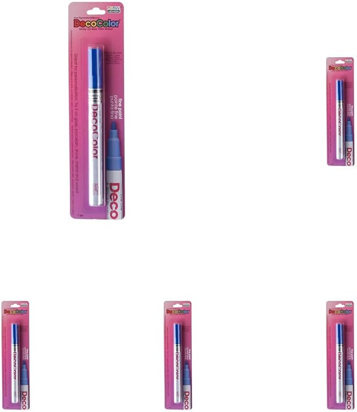 UCHIDA 200-C-3 Marvy Deco Color Fine Point Paint Marker, Blue, 1 Count (Pack of 5)