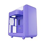 HYTE X50 - Modern Performance ATX Mid-Tower Gaming PC Case - Optimized High Airflow Chassis - 4mm Thick, Curved, Laminated Acoustic Glass - Micro Mesh Panel w Sturdy Stamped Steel - Taro Milk (Purple)