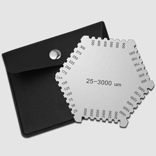 Image of Precision Hexagonal Wet Film Thickness Gauge, Car Paint Tester & Thickness Gauge Meter - Professional Coating Thickness Gauge for Automotive and Industrial Applications (25-3000μm Range) for Paint