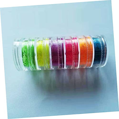 LALAFINA 12 Peças Pó De Flash De Arte De Unha Pó De Unha Brilhante Pó De Brilho Pó De Glitter Para U