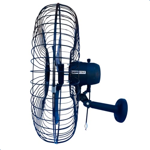 Ventilador de Parede 67cm Oscilante Preto Bivolt (110v / 220v) Q670 P Qualitas