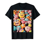 Caras De Caramelo Divertidas Dibujo Animado Camiseta