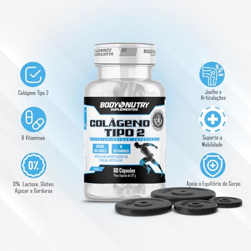 Colageno Tipo 2 Uc 2 + 8 Vitaminas Joelho E Articulação Collagen 40mg 60 Capsulas Rende 60 Doses Imp