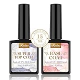 ❤【CAPA DE BASE SUAVE】 Aumenta la adhesión de las uñas y el gel de color. Protege las uñas contra la intrusión de sustancias nocivas en las uñas y evita que se vuelvan amarillas y se endurezcan.