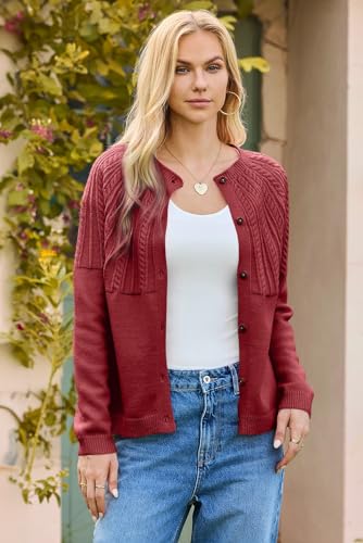 Image of Dokotoo Cardigan Sweaters for Women 2026 Fall Outfits Long Sleeve Sweaters