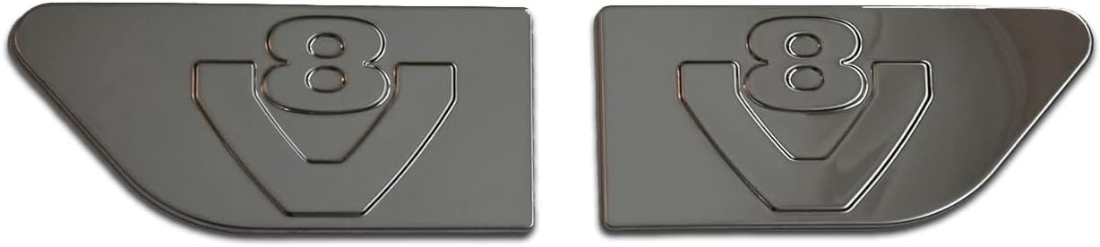 2 x MIRROR POLISHED STAINLESS STEEL ACCESSORY FOR TRUCK S C A N I A - R P G V8 DECORATION WINGS