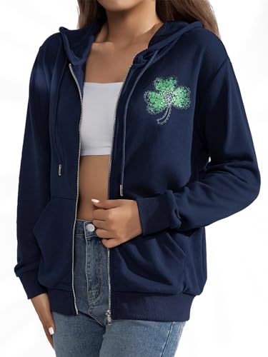 AISAIFO Favorito das meninas adolescentes: Moletom com capuz de malha waffle com zíper - aconchegant