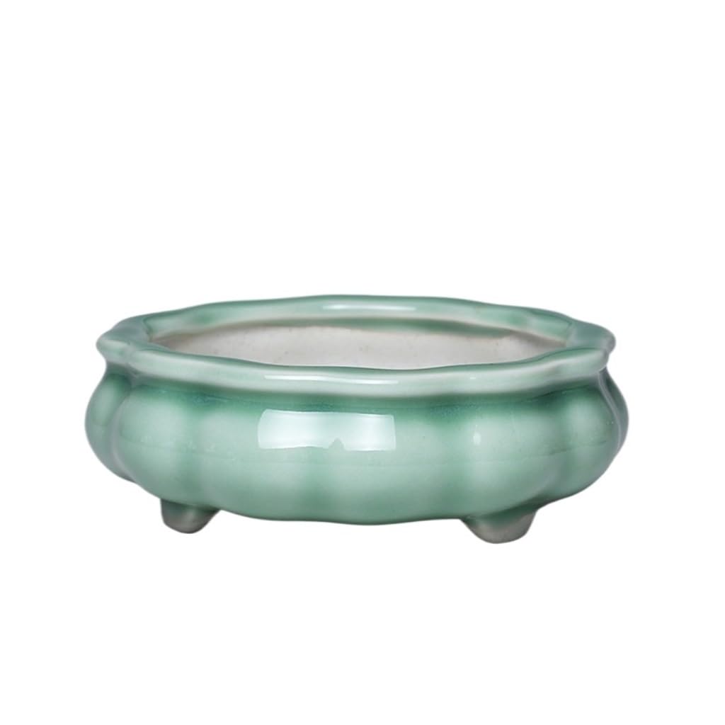 NEBE Planter Boxes Outdoor Purple Sand Flower Pot Ceramic Incense Burner Glazed Small Office Desktop Bonsai Planting Pots