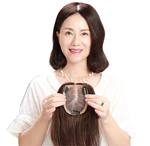 Cheveux humains Remy à clip pour corriger les cheveux clairsemés marron foncé