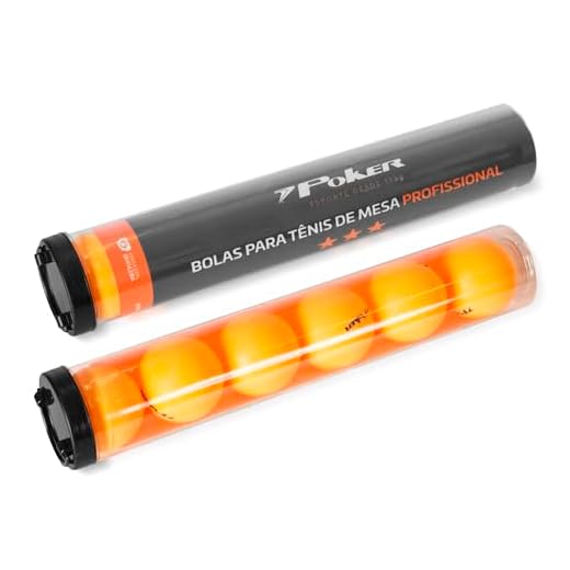 Bola de Tênis de Mesa 3 Estrelas Poker 40mm Pote C/ 6 Pçs 09143