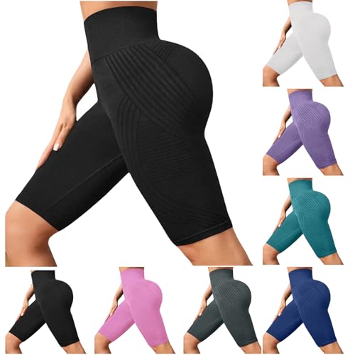 Leggins Vivacuerpo 3D Anticelulitico Corto Leggings Anticelulitis Push Up Antirozaduras Vivacuerpofit Compresión 3D Mallas Cortas Cintura Alta sin Costuras para Yoga Fitness Ciclista (L)