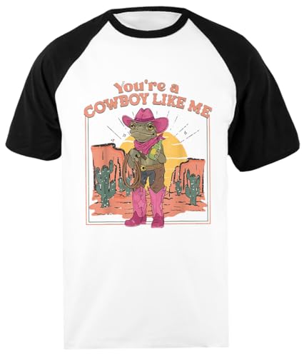 Youre A Cowboy Like Me Cowboy Camiseta De Béisbol Unisex Blanca De Manga Corta