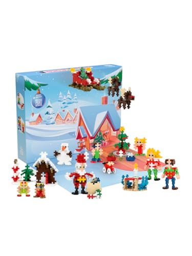 Plus-Plus Advent Calendar, Creative Building Blocks, 24 Doors + 1 Extra Door with Surprise, for Children from 5 Years