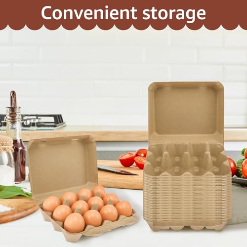 JEJUWE 240 x Half Dozen Egg Boxes x 20 Pieces 3x4 Style Egg Cartons, Traditional Fibre Eggs Box, Reusable and Biodegradable. Packs are Designed to Take Chicken Eggs from Small to Extra Large - Image 9