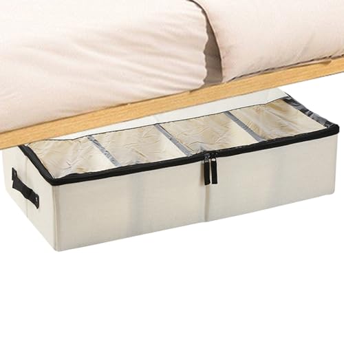 Eastuy Organizador De Zapatos Bajo La Cama - Compartimento Ajustable Con Asas,de Almacenamiento para Debajo de la Cama - Para Armario Sala De Estar Hogar Apartamento Ropa Juguete Zapatillas Edredón