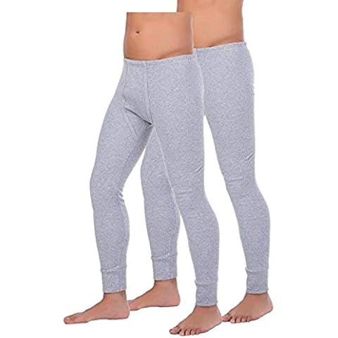 BestSale247 Pack of 2 men's thermal underwear, long thermal underwear, men's ski underwear, thermal underwear, cotton - Grey - X-Large Cover