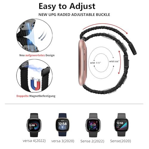 Correa de Nylon para Fitbit Versa 3 y Versa 4 miniatura 3