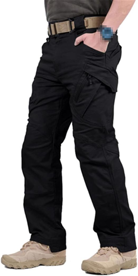 Men Tactical Pants, Military Rip-Stop Army Combat Trousers, Cotton Multi-Pockets Casual Cargo Work Hunt Pants