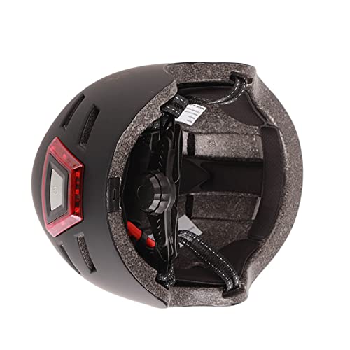 Bike Helmet with Light,USB Rechargeable LED Front and Back Light Road Helmets,Thickened EPS liner Cycling Helmet for Cycling, Balance Car, Skateboard (Black) - Image 8
