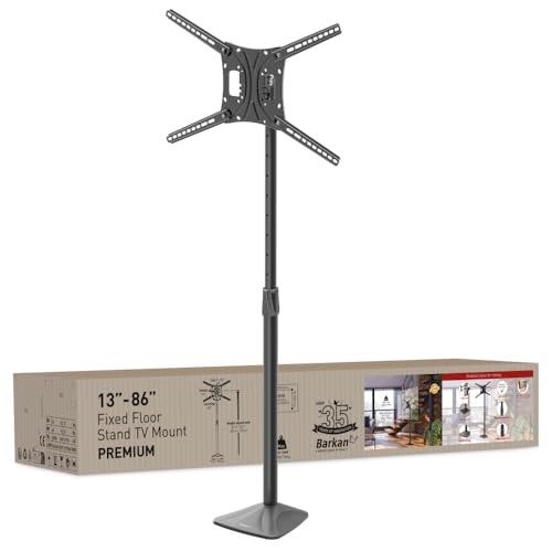 Barkan Montaż podłogowy, 13-86 cali, nachylona i regulowana wysokość, wytrzymuje do 56 kg, stojak, do LED OLED LCD, Ma, FS420, czarny