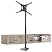 Barkan 13-86 inch Bolted Down TV Floor Stand with Tilt, swivel and Height Adjustment Stand, Holds Up to 56 kg, Glossy finish, 5 Year Warranty, Iron Base, Pole, Fixed, Fits LED OLED LCD