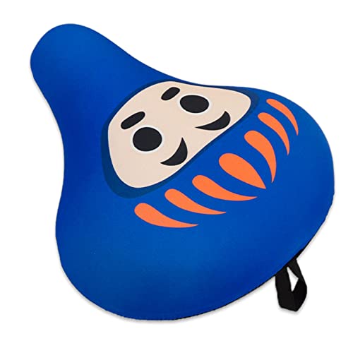 aile サドルカバー フリーサイズ ダルマ 電動アシスト自転車 ママチャリ 自転車カバー 自転車サドル用 撥水 雨 (青/BL)