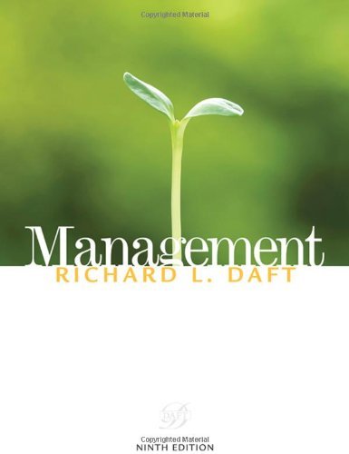 By Richard L. Daft - Management (9th Edition) (1/19/09)