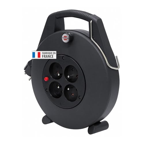 Brennenstuhl Enrouleur de câble domestique Confort-Line 10m, Fabrication Française