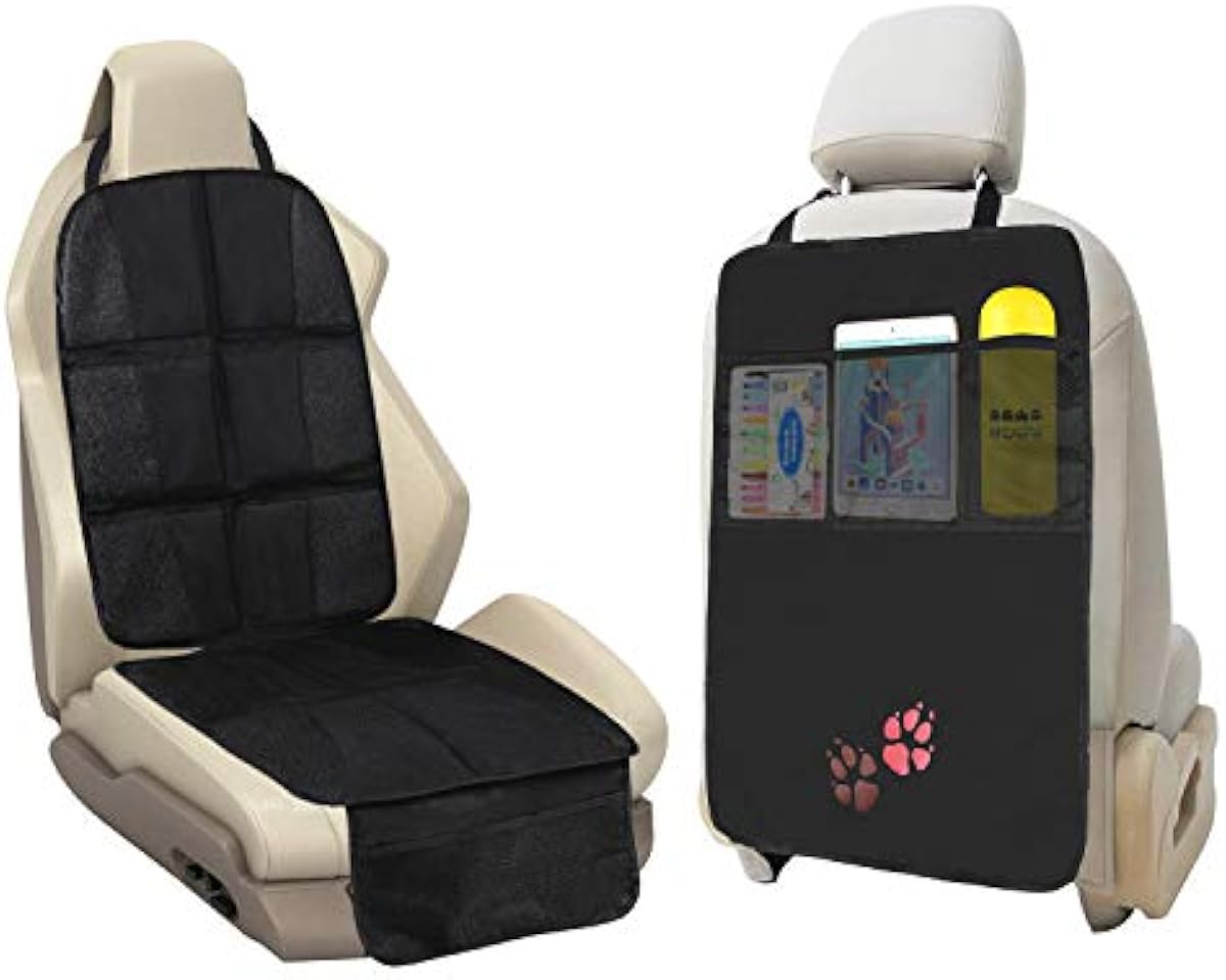 在庫あり送料無料 チャイルドシートマット 車座席保護 防水シート 厚い600dオックスフォード生地 Pvc滑り止 保護マット プロテクトマット キックガード 2点組 カー用品収納ポケット付き ベビー マタニティ 日本ンストア Www Littleshopp Com