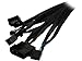 Rosewill LP43TX4-12 1 ft. 4-pin Molex LP4 to Three(3) x 4-pin TX4 PWM Fan Power Splitter Adapter Converter Cable with One TX4 Female for RPM Feedback