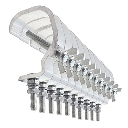 10Pack Stage Light Clamps Hook ,45 lb Load Capacity Aluminum Alloy Truss C-Clamp,Fit 25-55mm OD Tube for DJ Lighting Projector Par Lights Spot Lights Stage Lighting Accessories