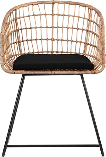 Tommy-Hilfiger-Graham-Rattan-Dining-Chair-Woven-Wicker-Armchair-with-Seat-Cushion-Black-Durable-Metal-Legs-Boho-Modern-Accent-Lounge-Furniture-Natural 41fWINfPuUL