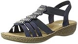 Leichte Laufsohle Rieker Damen 65869 Offene Sandalen, Blau (baltik/14), 39 EU