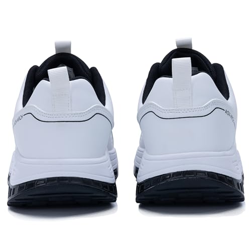 Image of Walking Shoes for Men Arch Support Plantar Fasciitis Shoes Orthotic Tennis Sneakers for Foot Pain Relief WhiteBlack US 11