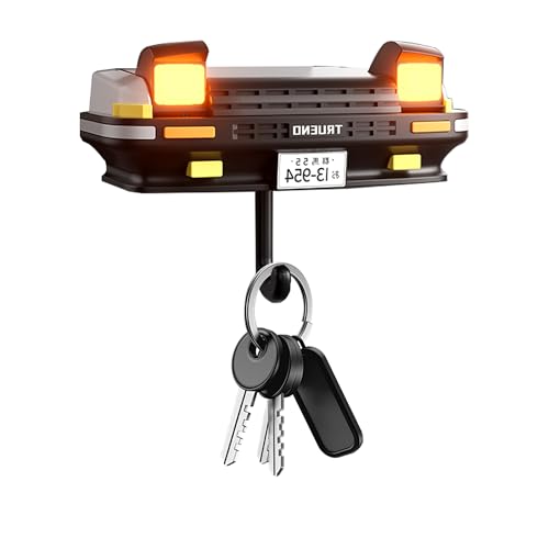 Image of Initial D AE86 & Mazd@ MX5 Miata Retro Car Wall Key Holder - LED Pop-Up Headlight, Auto-Off Light, Car Enthusiast Organizer for Home & Garage. (AE86-Black【with Lights】)