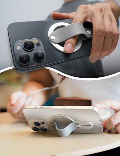 GripMate マグセーフ リング MagSafe対応 iPhone用 リング スマホリング リングホルダー マグネット スマホ リング 薄型 取り外し可能 指リング magsafe リング 簡単着脱 落下防止 ワイヤレス充電対応 携帯リング 磁石 iPhone17/16/15/14/13/12対応 シルバー