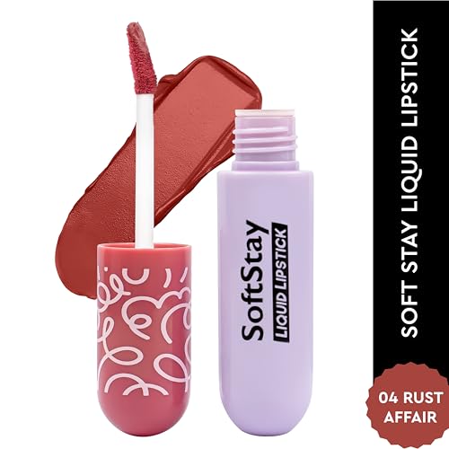 Image of Soft Stay Transferproof Liquid Lipstick| Hydrating, Highly Pigmented and Light Weight (Rust Affair, 04)