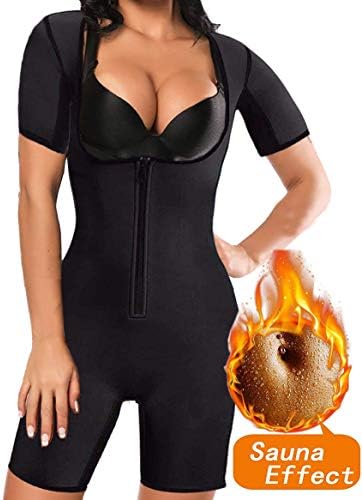 Optlove Women's Sauna Suit Shapewear Weight Loss Sweat Body Shaper Slimming Neoprene Sleeve Bodysuit 2 Optlove Women's Sauna Suit Shapewear Weight Loss Sweat Body Shaper Slimming Neoprene Sleeve Bodysuit